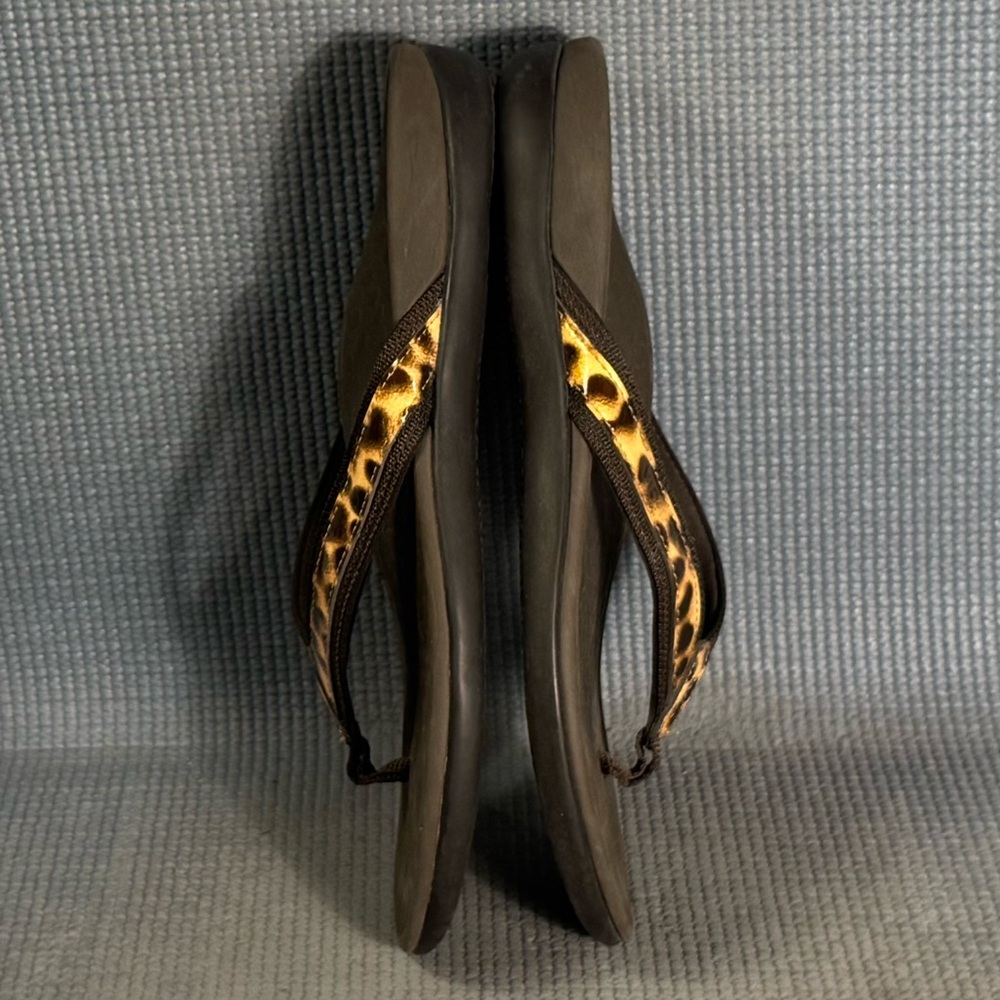 Vionic Women’s Tide‎ II Brown Leopard Print Arch Support Thong Sandals Size 8 - Picture 6 of 9